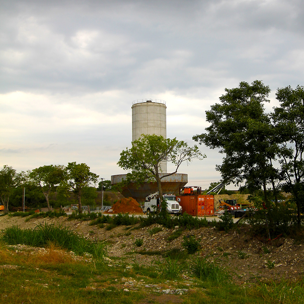 Work continues on the new water tower.