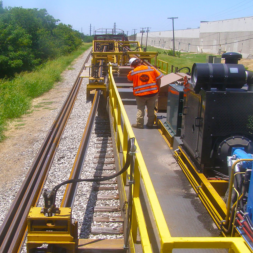 Another section of track was delivered for the DART light rail Silver Line.